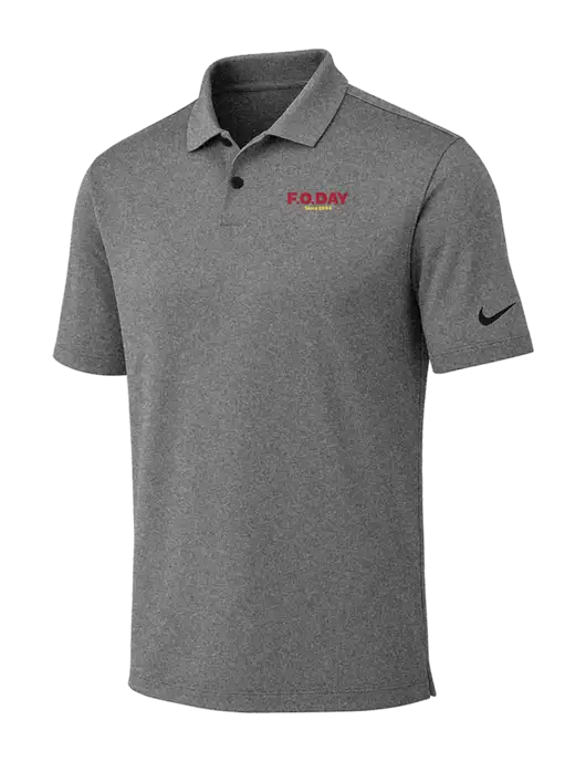Nike Dark Grey Heather Dri-FIT Vapor Polo w/F.O.Day Logo
