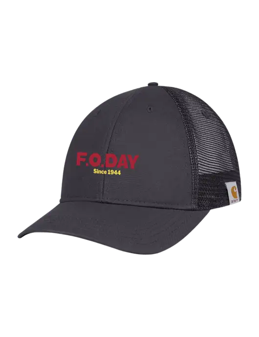 Carhartt Dark Grey Canvas Trucker Cap w/F.O.Day Logo