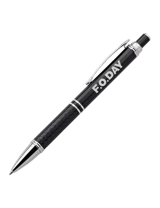 Black Stellar Scribe Pen - Black Ink w/F.O.Day Logo