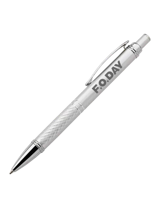 Silver Stellar Scribe Pen - Black Ink w/F.O.Day Logo