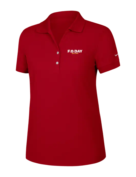 Nike Womens Dri-FIT Classic Red Polo w/F.O.Day Logo