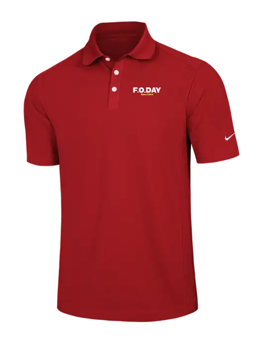 Nike Red Dri-FIT Classic Polo w/F.O.Day Logo
