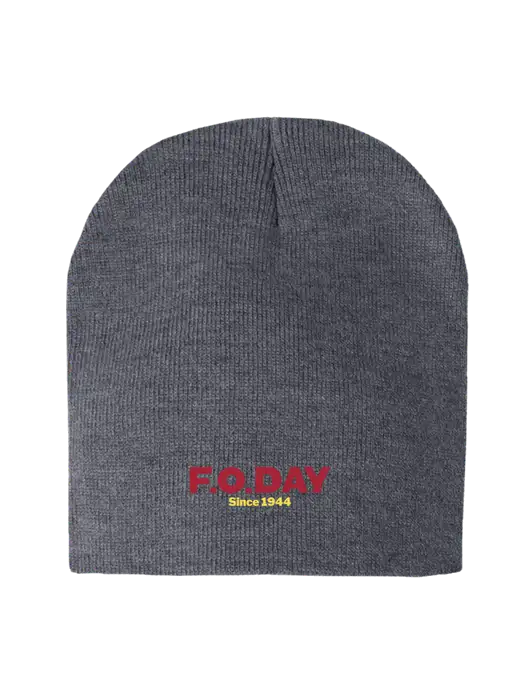 Dark Grey Heather Element Knit Beanie w/F.O.Day Logo