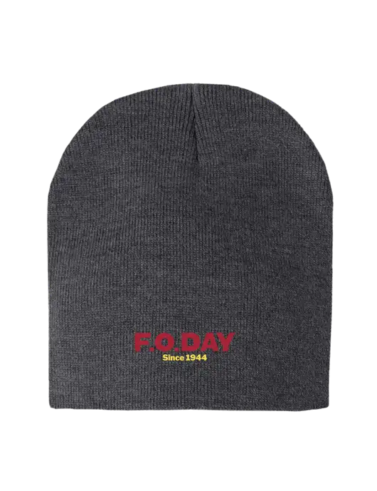 Charcoal Heather Element Knit Beanie w/F.O.Day Logo