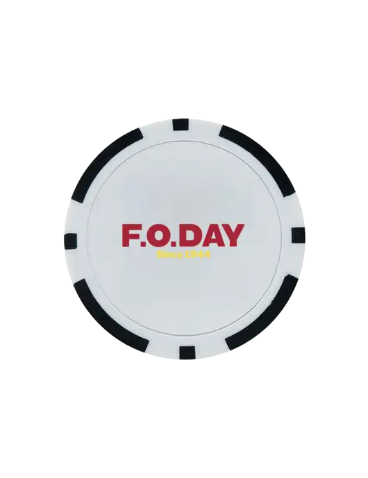 Black Poker Chip Ball Marker w/F.O.Day Logo
