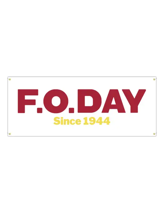 Vinyl Banner 120" x 48" w/F.O.Day Logo