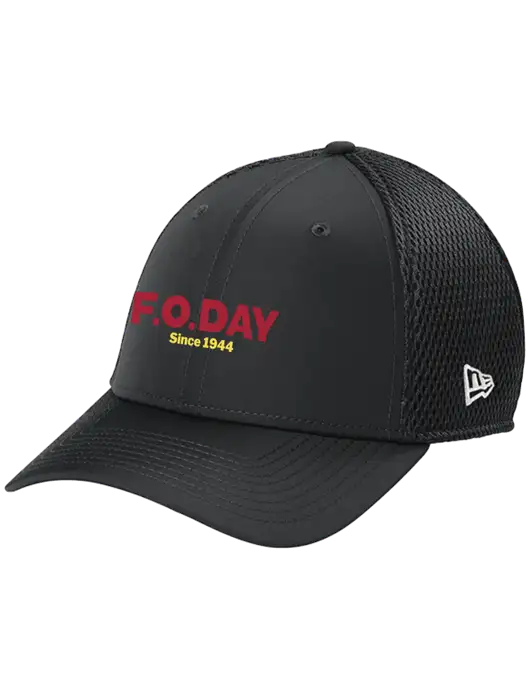 New Era 39THIRTY Performance Stretch Charcoal Grey Mesh Cap w/F.O.Day Logo