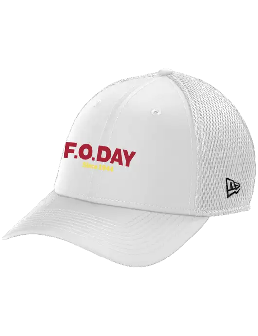 New Era 39THIRTY Performance Stretch White Mesh Cap w/F.O.Day Logo