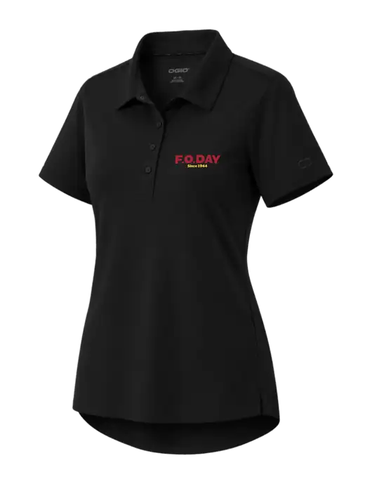 OGIO Womens Envision Black Polo w/F.O.Day Logo