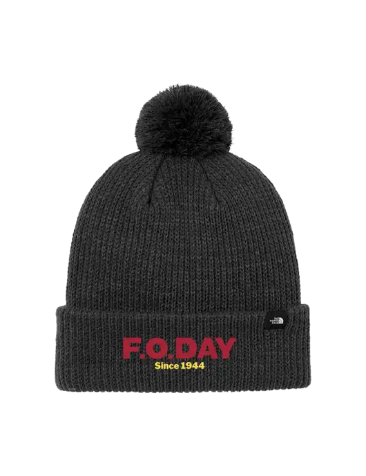 The North Face Black Heather Pom Beanie w/F.O.Day Logo
