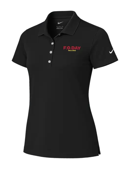 Nike Womens Black Tech Basic Dri-FIT Polo
 w/F.O.Day Logo