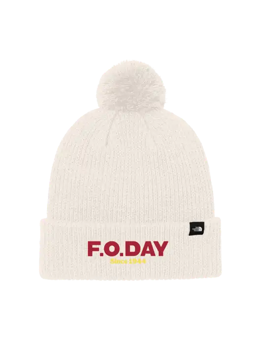The North Face Ivory Pom Beanie w/F.O.Day Logo