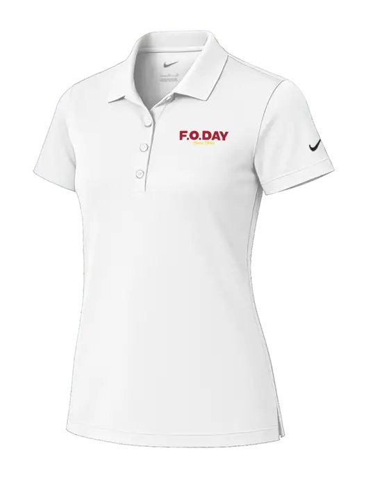 Nike Womens White Tech Basic Dri-FIT Polo
 w/F.O.Day Logo