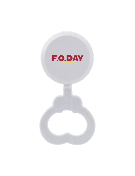 White Baby Rattle w/F.O.Day Logo