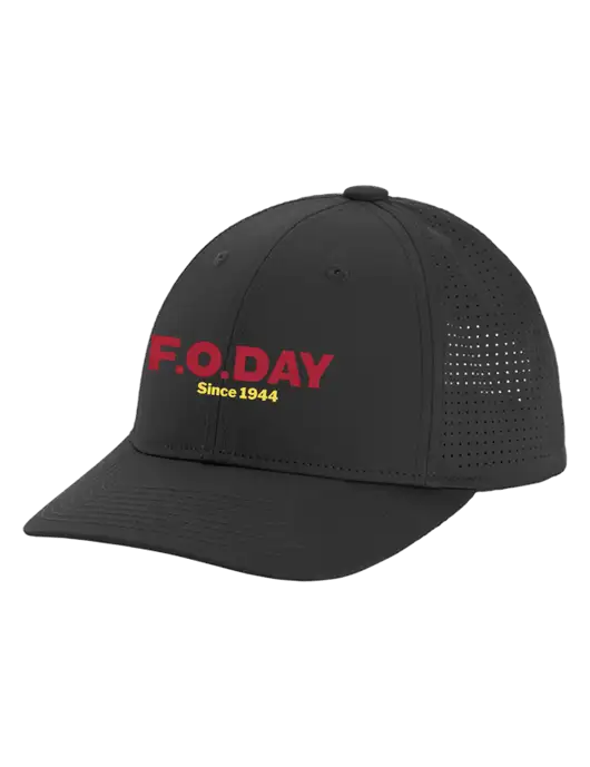 Pro-Cut Structured Snapback with Pinhole Mesh Very Dark Grey Cap w/F.O.Day Logo